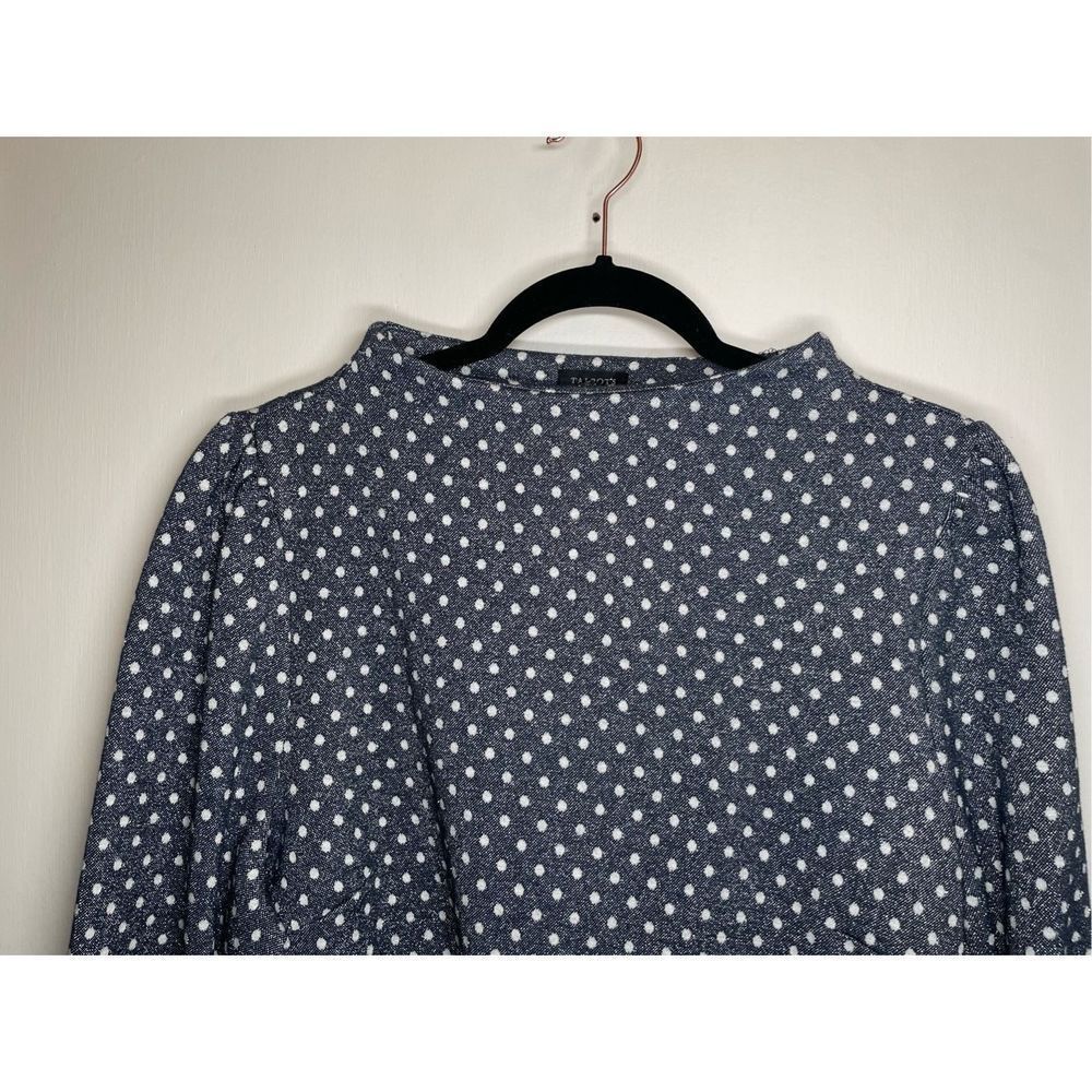 Talbots Gray Polka Dot Blouse - image 4